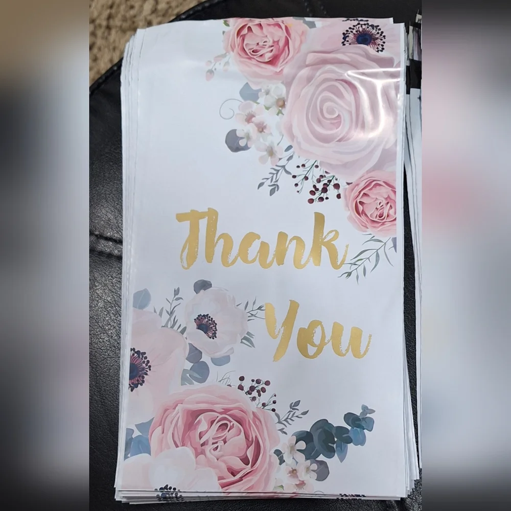 20ct. 6x9 Polymailers, Bonus Random Thank You Cards And Stickers
